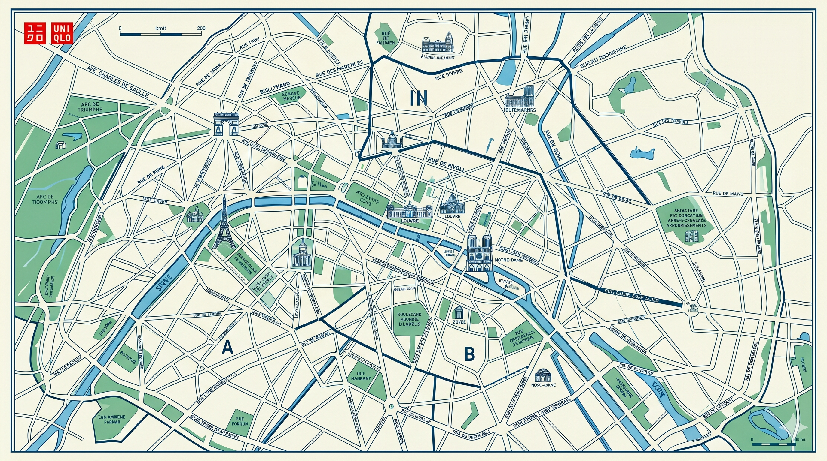 Carte des trajets